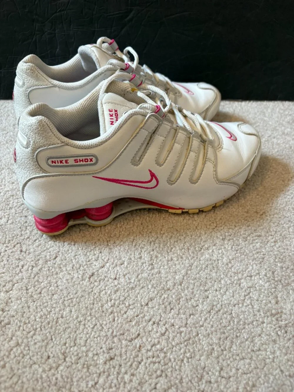 Nike Shox NZ Women's Running Shoes Size 8 White Pink 366571-112